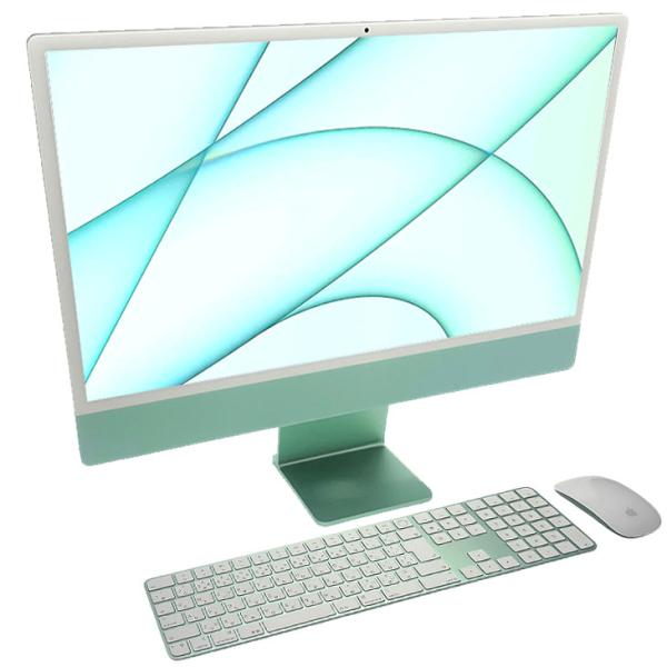 【中古パソコン】Apple iMac 24inch MGPJ3J/A A2438 4.5K 2021 一体型 選べるOS [Apple M1 8コア メモリ16GB SSD512GB 無線 BT カメラ 24インチ 純箱 Green ]:美品sub_image7