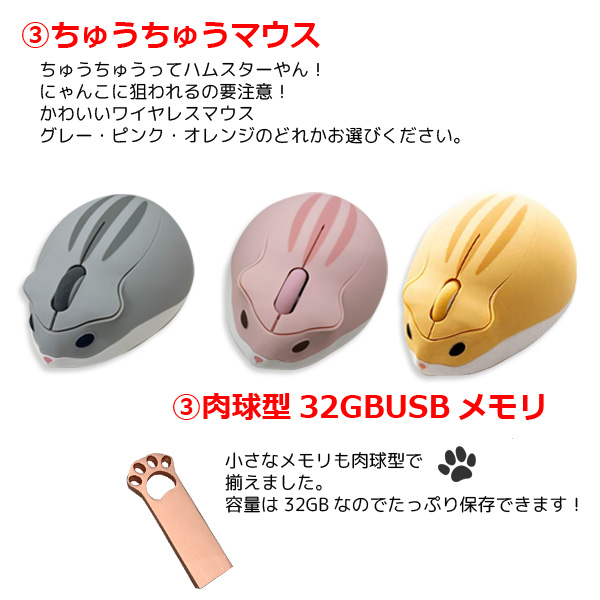 【中古パソコン 福袋】にゃんこPC にゃんぱそ福袋 高速Corei5 中古 猫肉球パッド　無線マウス 32GB USBメモリ[core i5 4GB SSD128GB マルチ 15.6型 ] :アウトレットsub_image4