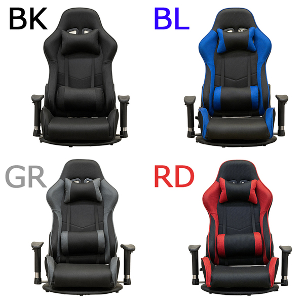 【離島発送不可】メッシュゲーミングチェア座椅子　BK/BL/GR/RDsub_image1
