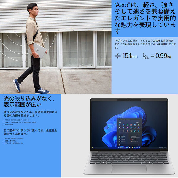 【新品】HP EliteBook 635 Aero G11 A32TQPA-AAAQ Win11Pro[AMD Ryzen 5 メモリ16GB SSD512GB 無線 カメラ Type-C 13.3]:新品sub_image5