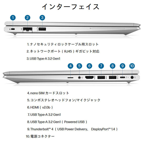 【新品】HP EliteBook 650 G9/CT 602J7AV-AFBG　新品 ノート Windows11 第12世代 フルHD [Core i5 1245U 8GB 256GB 無線 カメラ テンキー 15.6型] :新品sub_image6