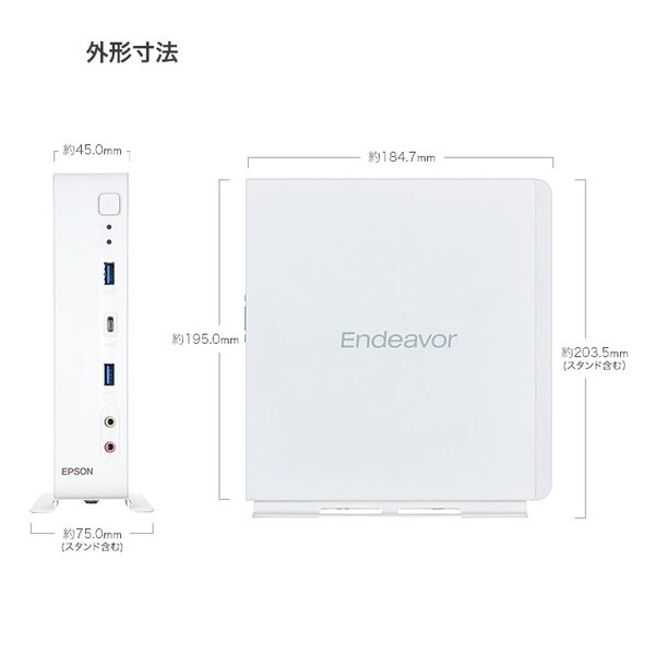 【新品 OfficePersonal2021付】　EPSON　Endeavor ST210E　EHC44531　新品デスクトップ 超小型PC　 Win11 [Core i5 13500T 8GB SSD512GB ]:新品sub_image3