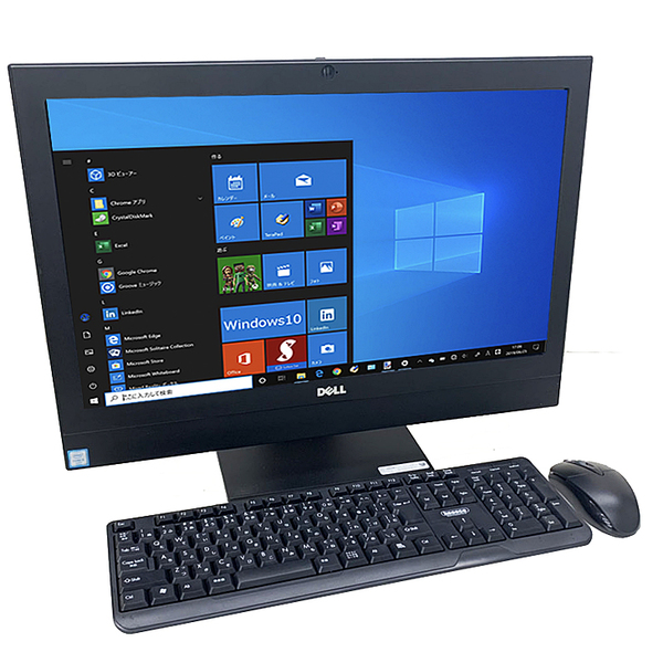 DELL OPTIPLEX 3240 AIO 中古 21.5型 一体型デスク Win10 無線 カメラ フルHD [corei5 6500 3.2GHz メモリ8GG SSD512GB マルチ　]キー・マウスsub_image1