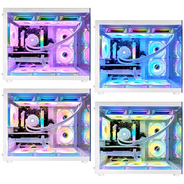 ゲーミングPC 海景房 GMQ360 ホワイト GeForce RX7600X 第14世代 Intel Corei5 14400F Win11 SSD500GB メモリ16GB CPU水冷ファン PASOUL 1年保証:新品sub_image2