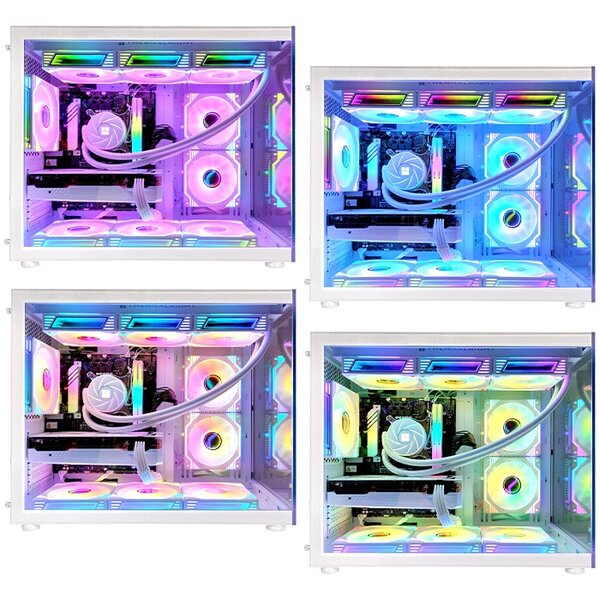 Adobe Creative Cloud推奨モデル デザイナー向け ゲーミングPC 海景房 GMQ360 ホワイト GeForce RTX5060 第14世代 Intel Corei5 14400F Win11 SSD1TB メモリ32GB CPU水冷ファン ゲーミングパソコンPASOUL 極sub_image2