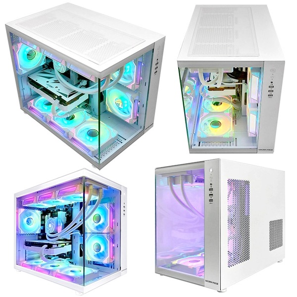 Adobe Creative Cloud推奨モデル デザイナー向け ゲーミングPC 海景房 GMQ360 ホワイト GeForce RTX5060 第14世代 Intel Corei5 14400F Win11 SSD1TB メモリ32GB CPU水冷ファン ゲーミングパソコンPASOUL 極sub_image5