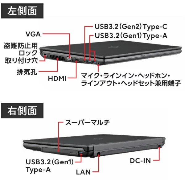 【新品パソコン】富士通 LIFEBOOK A5515/TX FMVA0G013P ノート Win11 第12世代[Core 5 120U メモリ8GB SSD512GB カメラ　無線 15.6型]:新品sub_image6
