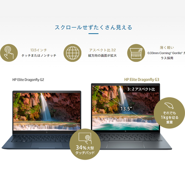  【新品】HP Elite Dragonfly G3 6H168PA#ABJ Win10Pro Windows11対応 [Core i5 1245U 16GB 512GB 無線 カメラ Type-C　13.5型液晶(1920×1280)] :新品sub_image4