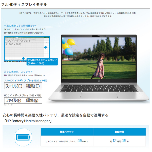 【新品】HP ProBook 430 G8 7H5L3PA#ABJ  Windows11Pro [Corei5 1135G7 8GB 256GB 無線 カメラ Type-C 13.3型 フルHD ] :新品sub_image4