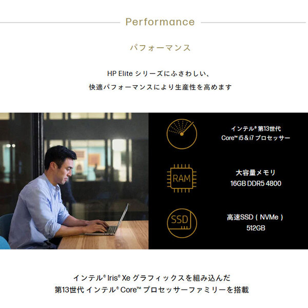 【新品】HP EliteBook 830 G10 B2CQ6PT#ABJ Win11Pro[Corei5 1335U 16GB 256GB 無線 カメラ Type-C 13.3型 WUXGA]:新品sub_image6