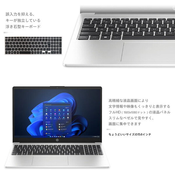 HP 255G10 B7VD0AT#ABJ Windows11  ノートパソコン [AMD Ryzen3 7730U メモリ8GB SSD256GB 無線 カメラ テンキー フルHD 15.6型]:新品sub_image4
