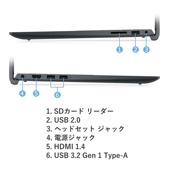 【■新品パソコン】DELL NBIN001-003N1 Inspiron 3520　 Win11 第12世代 フルHD[Corei5 1235U メモリ16GB SSD512GB カメラ　無線 テンキー　15.6型]新品sub_image5