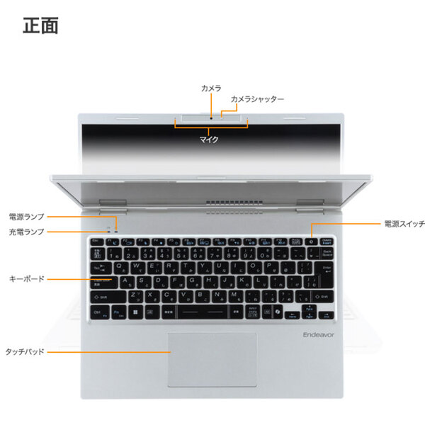 【新品】Endeavor　NA610EMT1 新品 ノート Office Windows11 高性能CPU WUXGA [Core 5 120U メモリ8GB SSD256GB 無線 カメラ TYPE-C 13.3型] :新品sub_image5