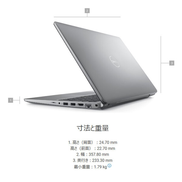 【新品】DELL Precision M3591 モバイルワークステーション Win11 NVIDIA RTX 500 [Core Ultra 5 135H16GB SSD512GB カメラ 15.6型 ]:新品sub_image3