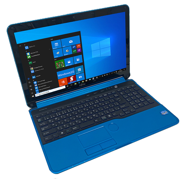 【中古パソコン】富士通 LIFEBOOK AH56/HL 中古 ノート Office Win10 第3世代[Core i7 3610QM メモリ8GB SSD256GB Blu-ray テンキー カメラ 15.6型 ブルー] :良品sub_image1