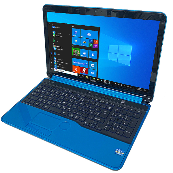 【中古パソコン】富士通 LIFEBOOK AH56/HL 中古 ノート Office Win10 第3世代[Core i7 3610QM メモリ8GB SSD256GB Blu-ray テンキー カメラ 15.6型 ブルー] :良品sub_image2