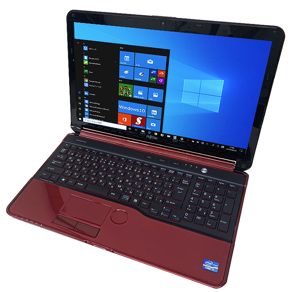 【中古パソコン】富士通 LIFEBOOK AH56/HR 中古 ノートOffice Win10 第3世代[Core i7 3610QM メモリ8GB SSD256GB Blu-ray テンキー カメラ 15.6型 レッド] :良品sub_image2