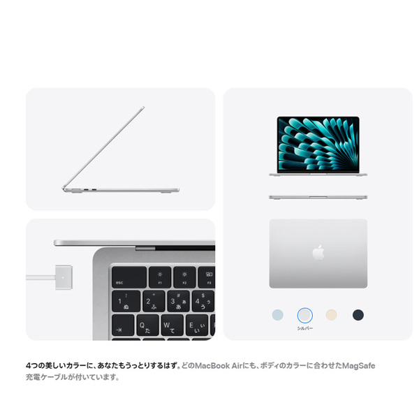 【中古パソコン】Apple MacBook Air 13.6inch MDH94J/A A3449 2026 TouchID [Apple M5 10コア メモリ24GB SSD1TB 無線 BT カメラ 13.6型 Silver 純箱 ] :美品sub_image5