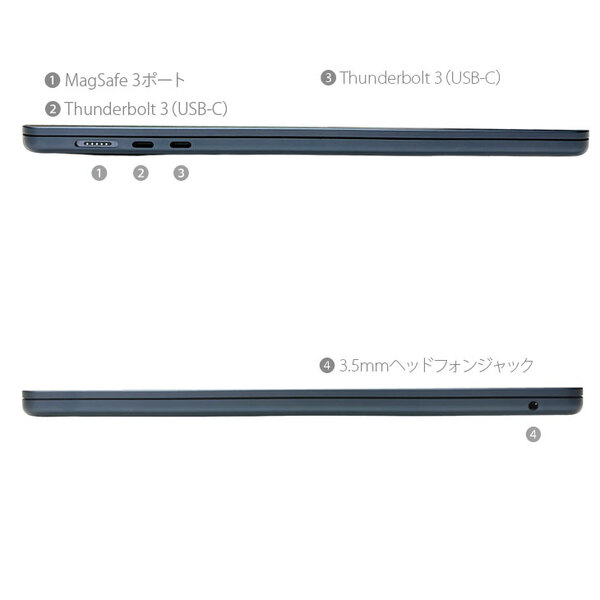 Apple MacBook Air 15.3inch MRYU3J/A A3114 2024 選べるOS TouchID [Apple M3 8コア メモリ8GB SSD256GB 無線 BT カメラ 15.3 Midnight 純箱] :美品sub_image3