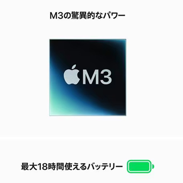 【中古パソコン】Apple MacBook Air 13.6inch MXCU3J/A A3113 2024 TouchID [Apple M3 8コア 16GB 512GBGB 無線 BT カメラ Starlight] :美品sub_image2