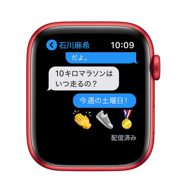 Apple Watch Series 6(GPSモデル)44mm M00M3J/A A2292 [レッドアルミニウムケースとレッドラバーバンド] 中古 アップルウォッチ6 watchOS 9:良品sub_image4