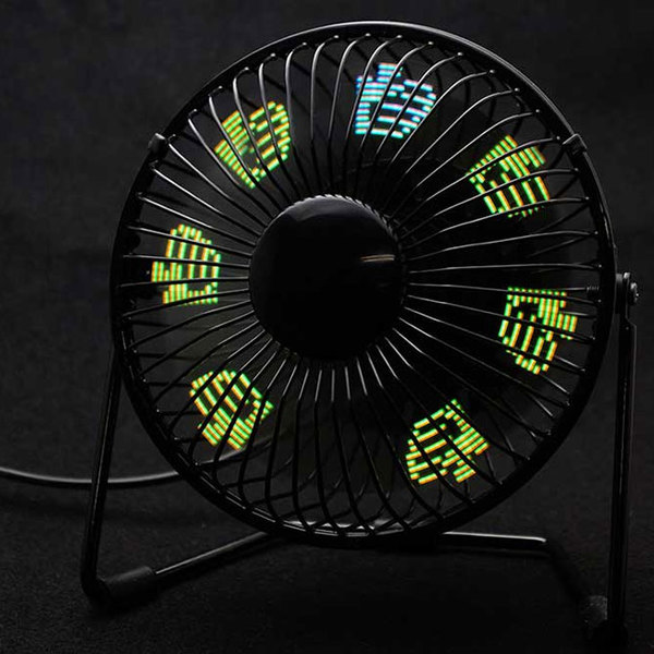 AREA エアリア　ULELFAN-BK3 メッセージforファン　好きな文字や絵柄を記憶して表示できる USBファン　扇風機　USB LED 日本語 英語 ひらがな カタカナ 絵柄sub_image3