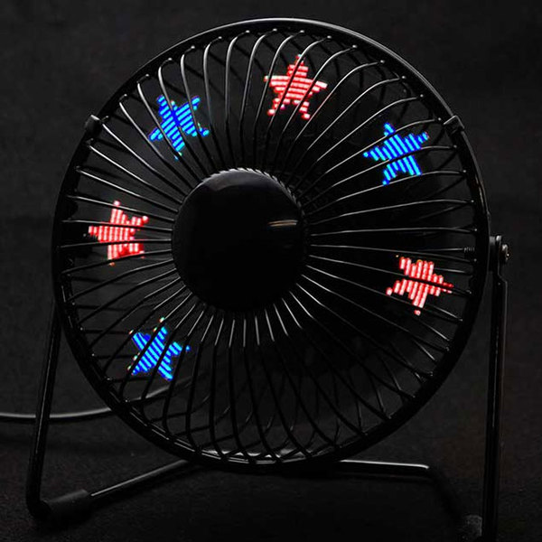 AREA エアリア　ULELFAN-BK3 メッセージforファン　好きな文字や絵柄を記憶して表示できる USBファン　扇風機　USB LED 日本語 英語 ひらがな カタカナ 絵柄sub_image4