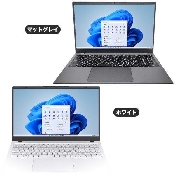 【セール商品】2026オータムセット ノートパソコン PASOUL NC15J [マットグレイ/ホワイト] 15.6インチワイド Win11 Intel Pentium GOLD 6500Y NVMesub_image2