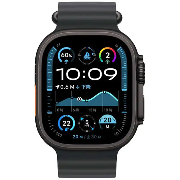 【中古 SIMフリー】アップルウォッチ Apple Watch Ultra 2(GPS-セルラー)49mm MX4P3J/A　A2986 [ブラックチタニウムケース ブラックオーシャンバンド] :美品sub_image3