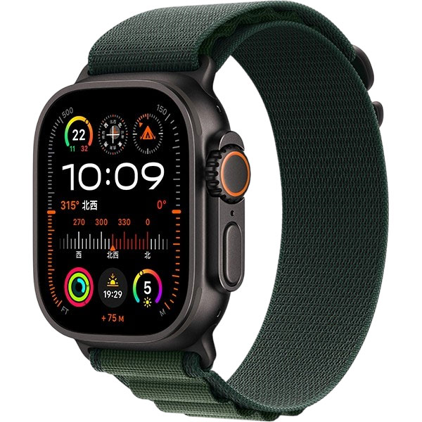【中古 SIMフリー】アップルウォッチ Apple WatchUltra2(GPSセルラー)49mm MX4R3J/A A2986 [ブラックチタニウムケース ダークグリーンアルパインループ]:美品sub_image2