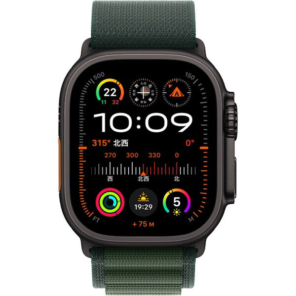 【中古 SIMフリー】アップルウォッチ Apple WatchUltra2(GPSセルラー)49mm MX4R3J/A A2986 [ブラックチタニウムケース ダークグリーンアルパインループ]:美品sub_image3