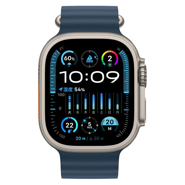 【中古 SIMフリー】アップルウォッチ Apple Watch Ultra 2(GPS-セルラー)49mm 3M577J/A　A2986 [ナチュラル/チタニウムケース ブルーオーシャンバンド] :美品sub_image5