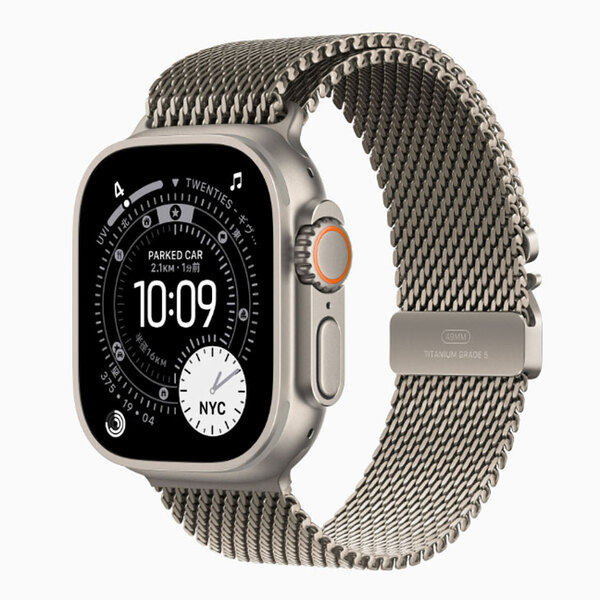 【未開封品 SIMフリー】アップルウォッチ Apple Watch Ultra 3(GPS-セルラー)49mm MF0E4J/A　A3281 ナチュラルチタニウム/ミラネーゼループ L ] :未開封品sub_image2