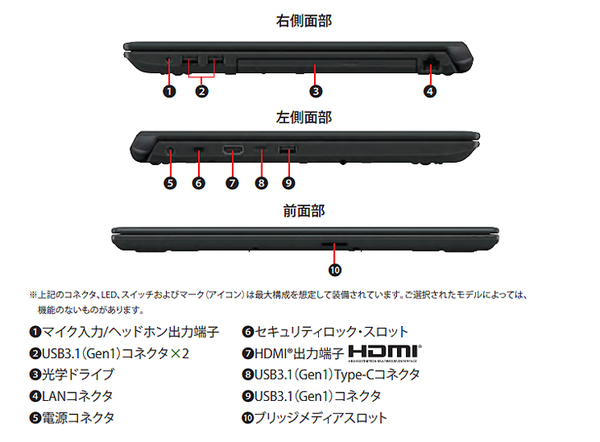 【新品未開封 】東芝 dynabook BJ65ノート Win10 第10世代 [Corei5 10210U 8GB SSD256GB マルチ 無線 テンキー カメラ 15.6型 ]:新品sub_image3