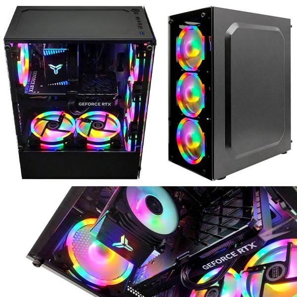 ゲーミングPC デスクトップパソコン ブラック GeForce RTX5060Ti 第13世代 Intel Corei5 13400F Win11 SSD500GB メモリ16GB ゲーミング eスポーツ PASOUL 煌sub_image2