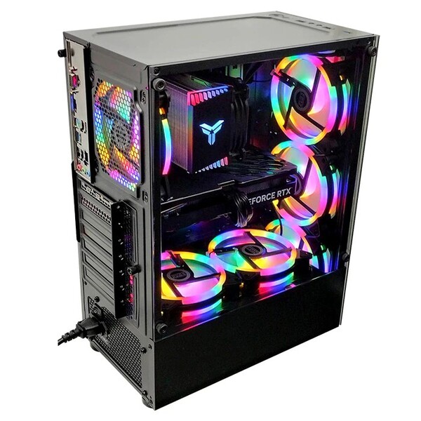 ゲーミングPC デスクトップパソコン ブラック GeForce RTX5060Ti 第13世代 Intel Corei5 13400F Win11 SSD500GB メモリ16GB ゲーミング eスポーツ PASOUL 煌sub_image3