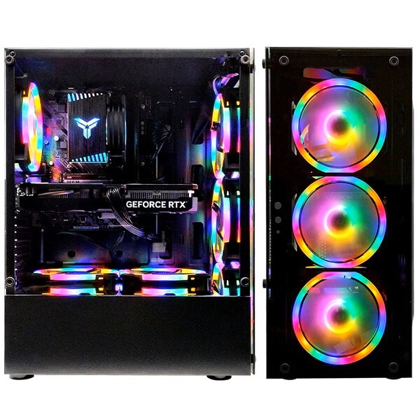 ゲーミングPC デスクトップパソコン ブラック AMD Radeon RX7600XT AMD Ryzen7 5700X Win11 SSD500GB メモリ16GB eスポーツ PASOUL 煌 一年保証:新品sub_image1