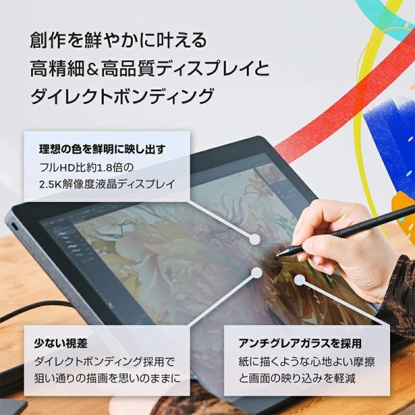 ゲーミングPC デスクトップ ブラック メッシュ 液晶ペンタブレット Wacom Cintiq 16(DTK168)付属 GeForce RTX2060 Corei5 14400F Win11sub_image9