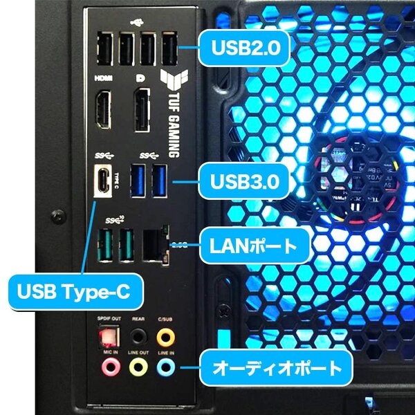 ゲーミングPC デスクトップパソコン ブラック メッシュ GeForce RTX4060 第14世代 Intel Corei7 14700F Win11 SSD500GB メモリ16GB eスポーツ PASOUL 煌sub_image2
