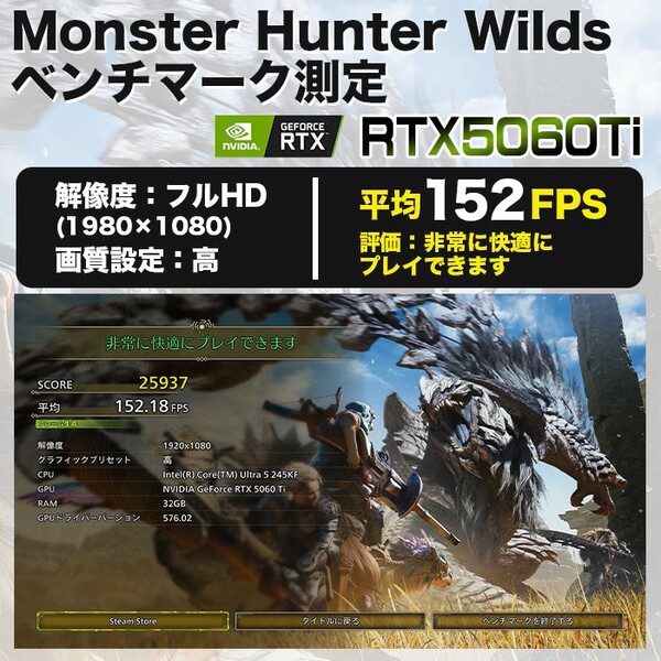ゲーミングPC デスクトップパソコン ブラック メッシュ GeForce RTX5060Ti 第13世代 Intel Corei5 13400F Win11 SSD500GB メモリ16GB  eスポーツ PASOUL 煌sub_image6