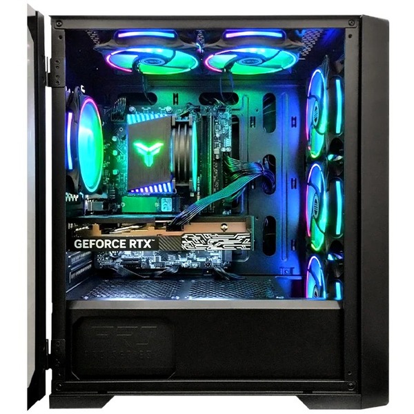 ゲーミングPC デスクトップパソコン ブラック メッシュ AMD Radeon RX9060XT AMD Ryzen5 5600GT Win11 SSD500GB メモリ16GB 新品1年保証sub_image3