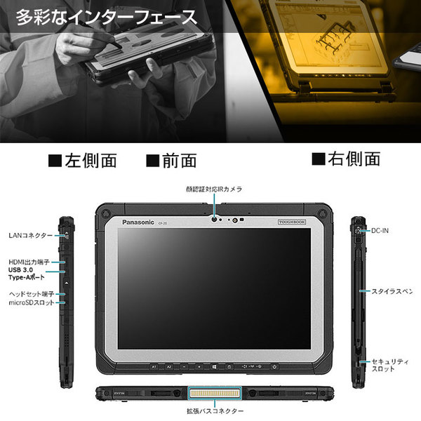 Panasonic TOUGHBOOK タフブック CF-20A03856 現場で活躍 デタッチャブルPC Office [Core m5 6Y57　4GB SSD128GB 無線 BT 10.1型]:良品sub_image4