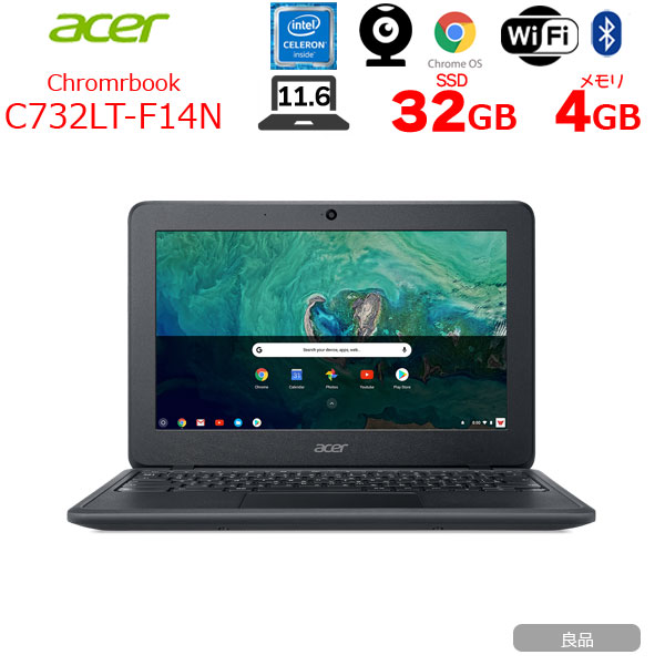 acer Chromebook 11LTE C732LT-F14N 箱付き ChromeOS タッチパネル [Celeron N3350 メモリ4GB eMMC32GB 無線 BT カメラ 11.6型]:良品sub_image1
