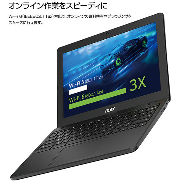 【中古パソコン】acer Chromebook 712 C871T-A38N 箱付き美品 Chrome OS タッチパネル  [Corei3 10110U メモリ8GB eMMC32GB 無線BTカメラ12.0型]:美品sub_image3