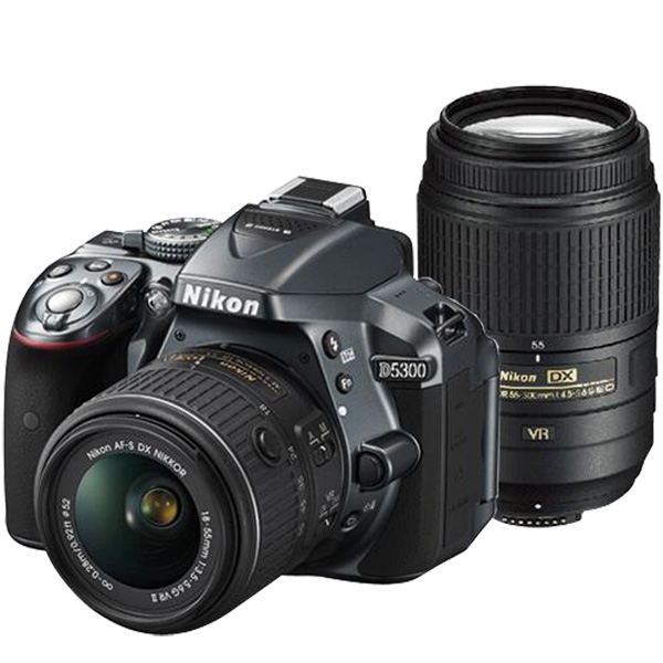 Nikon デジタル一眼レフカメラD5300 AF-P ダブルズームキット 中古[AF-P18-55mmf 70-300mmf 2416万画素　フルHD〕:美品sub_image1