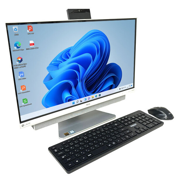 NEC LAVIE Desk DA770/KAW 中古 一体型デスク 地デジ Office Win10 or Win11 キーマウス[Core i7 8550U 16GB SSD1TB Blu-ray カメラ 23.8型 白]:良品sub_image4