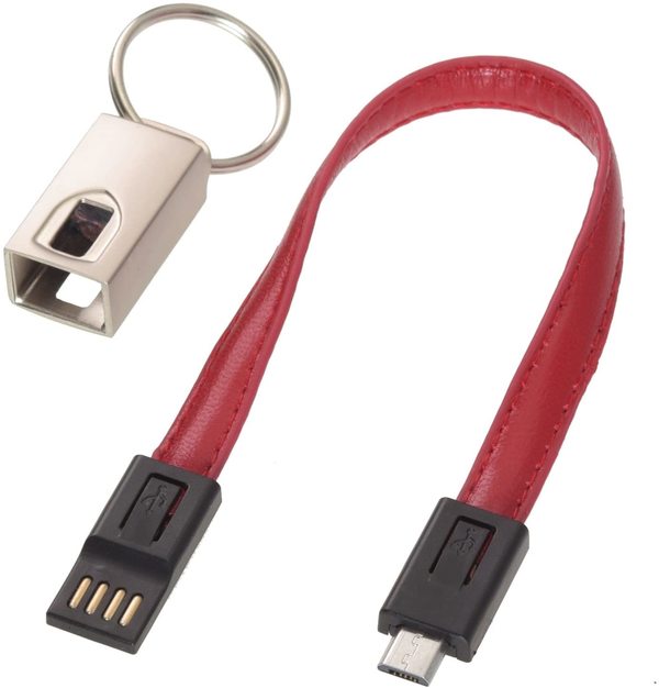 ETSUMI エツミ  E-6863 (レッド) キーホルダーケーブルα MicroUSB for Androidsub_image1