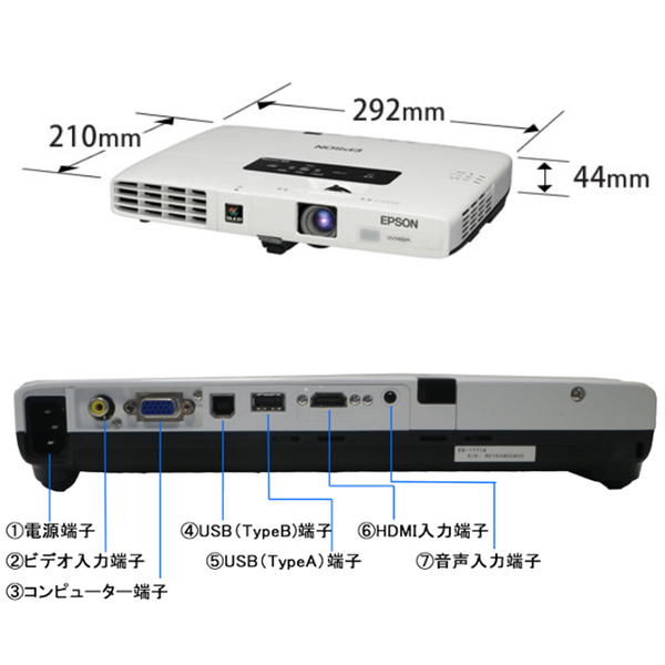 【使用時間0時間未満の超美品】EPSON 液晶プロジェクター EB-1771W 3000lm WXGA 3LCD方式 最薄44mm 1.7 リモコン 専用バッグ付属:美品sub_image4