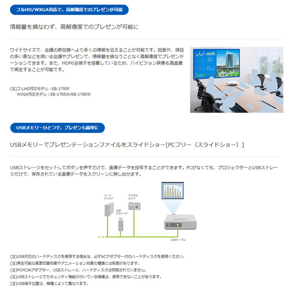 【中古】EPSON 液晶プロジェクター EB-1780W 3000lm 解像度VGA～UXGA 3LCD方式 1.8kg リモコン/ケース付:良品sub_image3