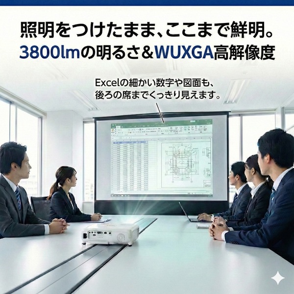 【レンタル】 EPSON 液晶プロジェクター EB-990U 3800lm 解像度WUXGA 3LCD方式 3.2kg リモコン/ケース付sub_image2